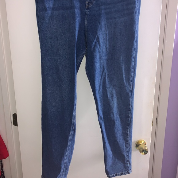 Blue High Rise Denim Jeans No Rips - Picture 5 of 5